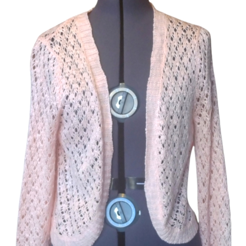 Cloud Chaser long sleeve, open weave cardigan. XL